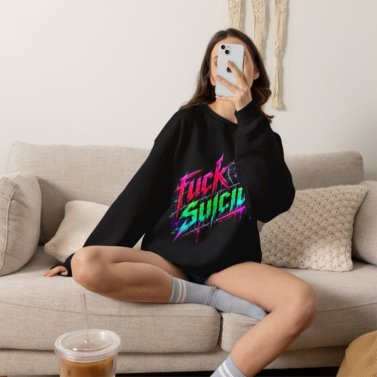 F*** Suicide Graphic Crewneck Sweatshirt